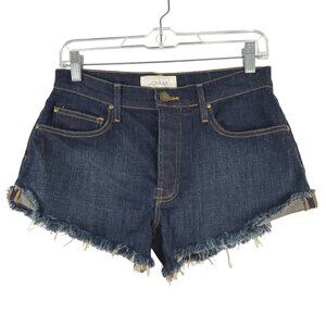 The‎ Great The Cut Off Shorts Size 25 Denim Button Fly Cotton Blend Blue SS-1894